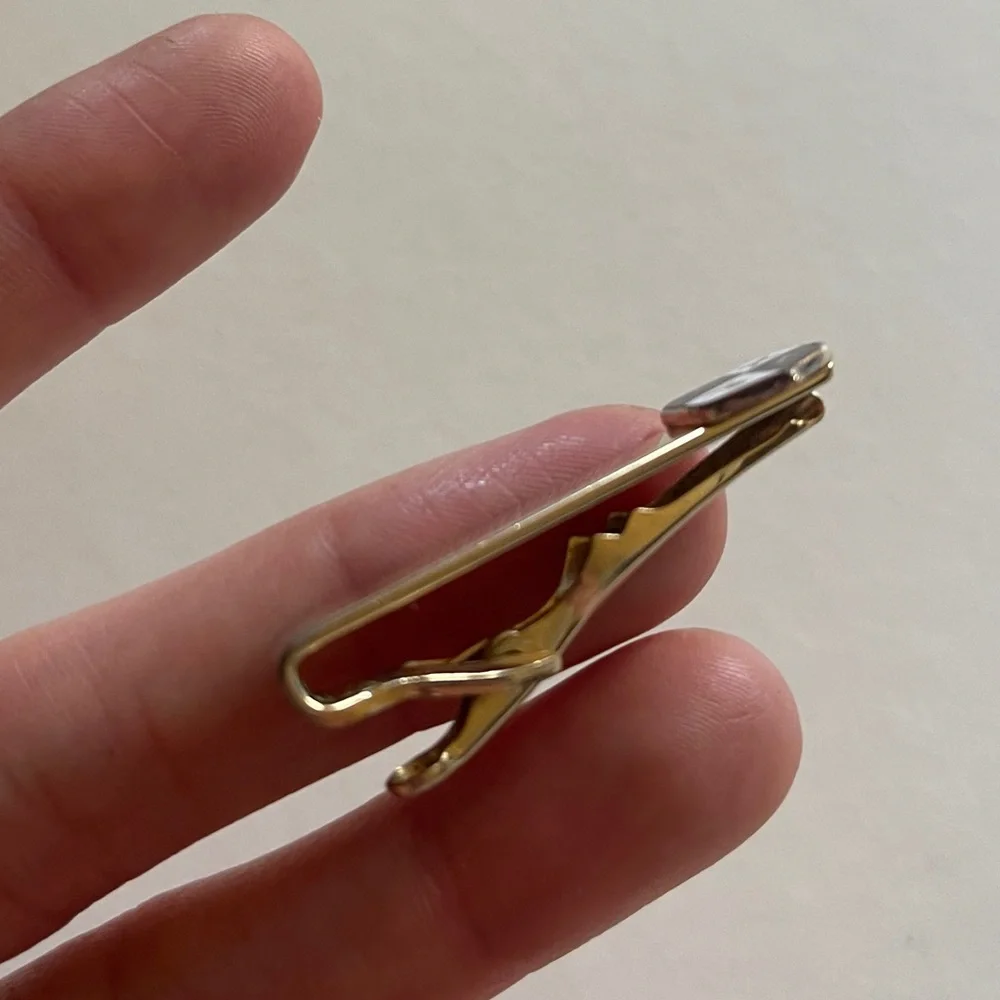 Vintage 1980s Gold Swank limited edition gold soccer tie clip money clip